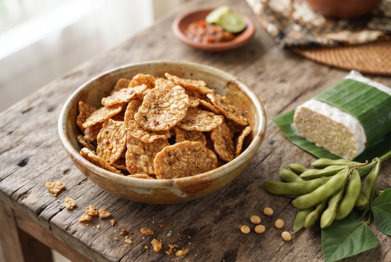 Indonesian tempeh chips